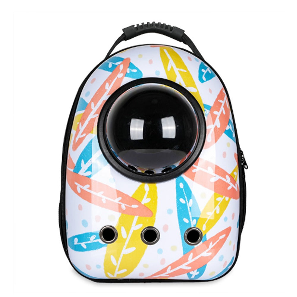 Plecak do noszenia zwierząt, motyw w kolorowe liście