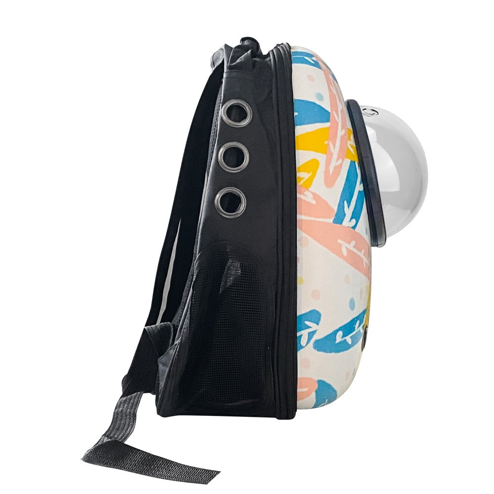 Plecak do noszenia zwierząt, motyw w kolorowe liście